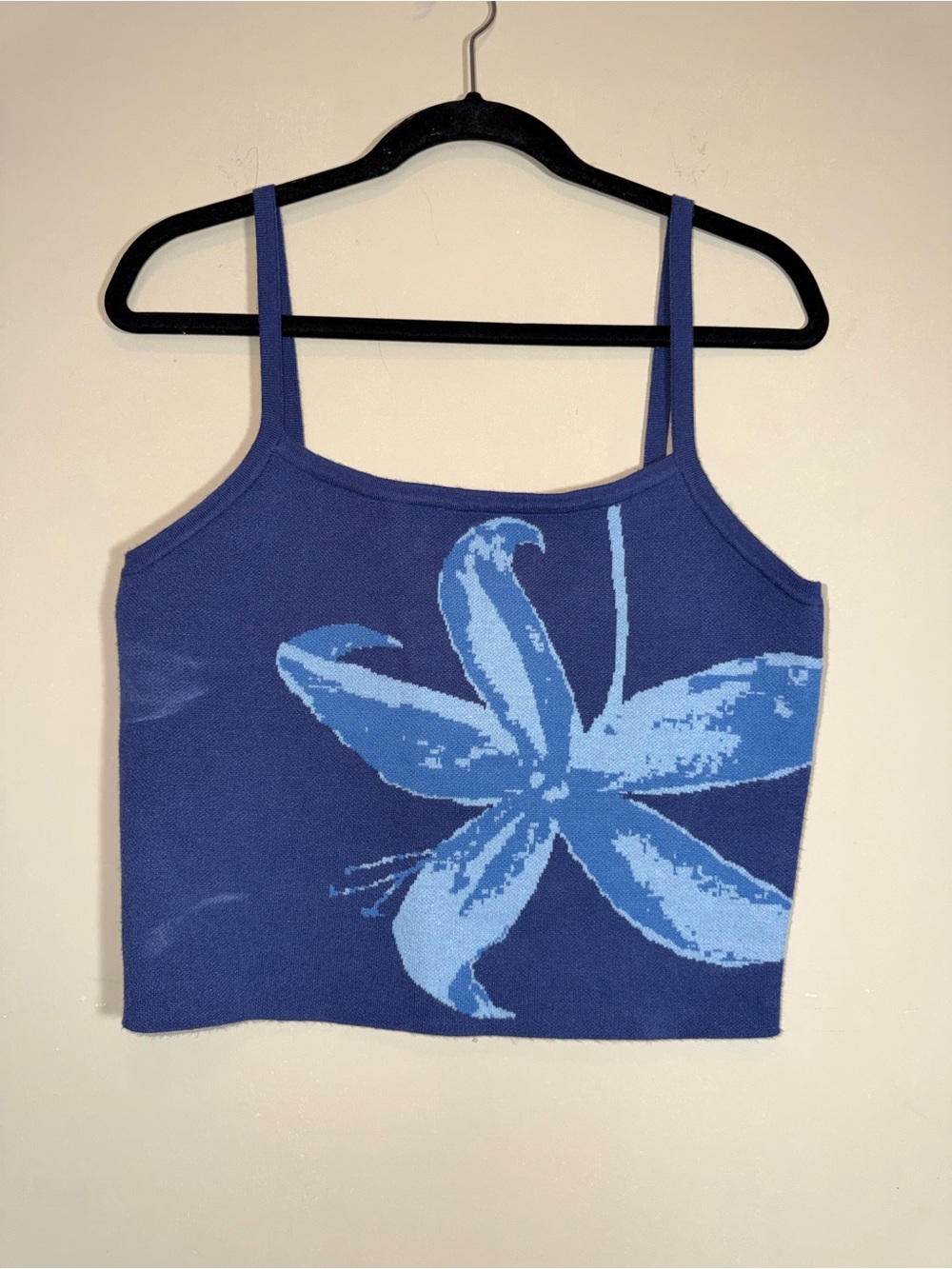 PacSun Blue Floral Knit Cami